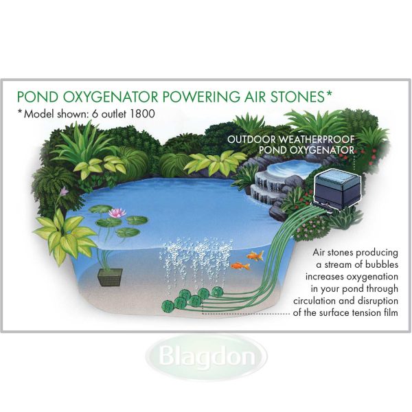 Pond Oxygenator 2400 10 Outlet