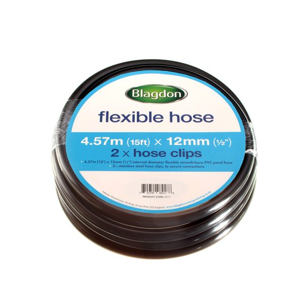 Smooth Bore Hose With Clips 0.5inch X 4.5m