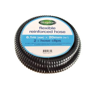Corrugated Hose With Clips 0.75inch X 6m
