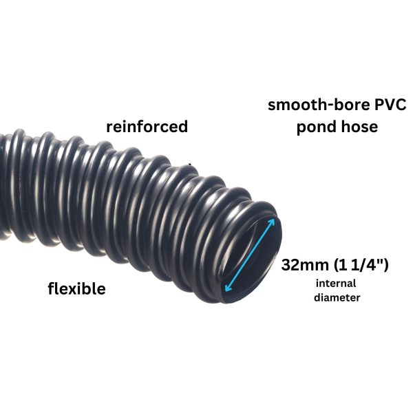 Corrugated Hose With Clips 1.25inch X 6m