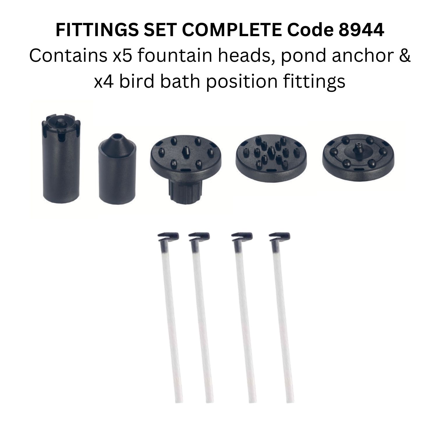 Fittings Set Complete for 180 Solar Floating Fountain Blagdon Water