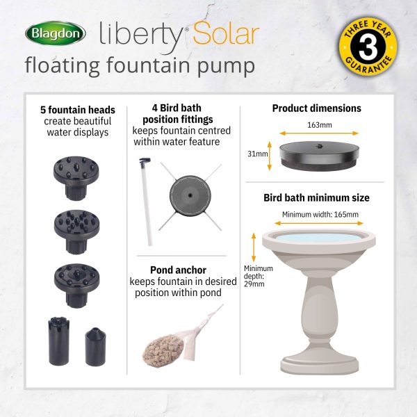 180 Floating Solar Fountain