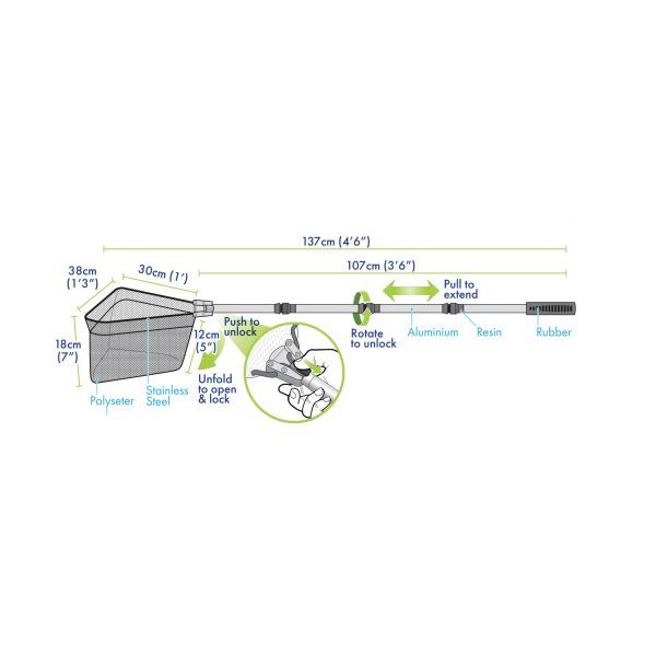 Fish Net Telescopic & Folding (min 6)