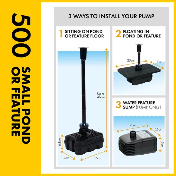 Liberty Solar 500 Pond Pump and LED Light - Image 3
