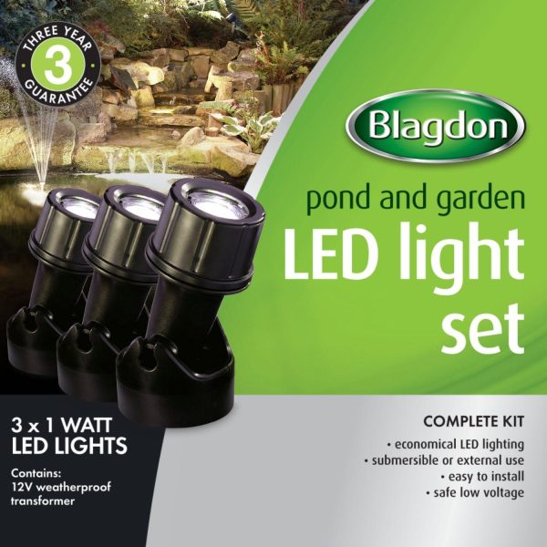 LED Pond & Garden Lights - 3x1w - Image 2