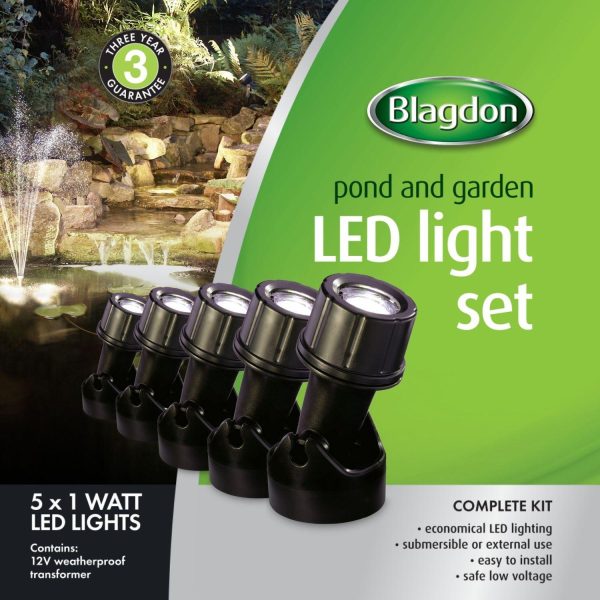 LED Pond & Garden Lights - 5x1w - Image 2