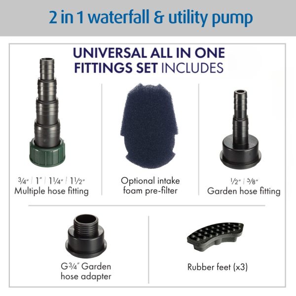 2 in 1 Waterfall & Utility Pump 12500 - Image 7