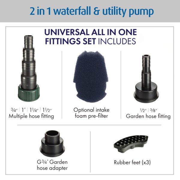 2 in 1 Waterfall & Utility Pump 23500 - Image 8