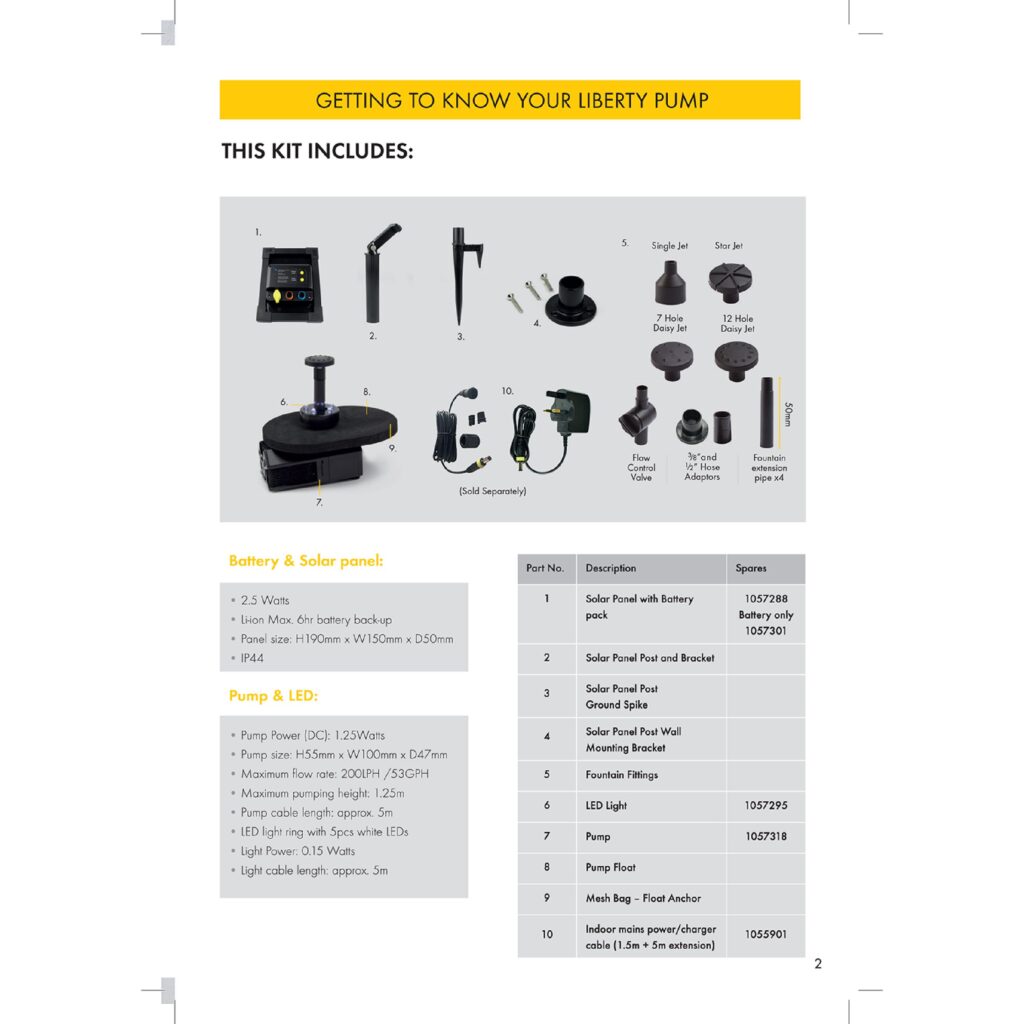 Liberty Solar 250 Feature Pump and LED Light - Image 12